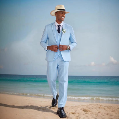 costumes élégants pour hommes composés de trois pièces avec un matériau fin et une coupe moderne Chic und Stil