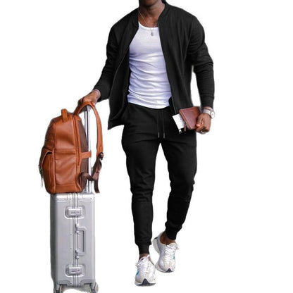 Men's sporty travel set with light jacket and jogger pants Chic and Style