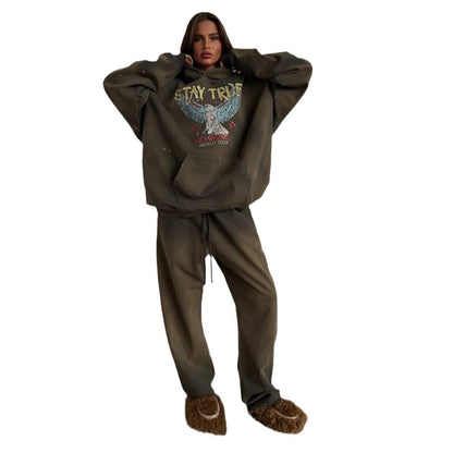 Chic and Style oversized casual hoodie set and jogger pants