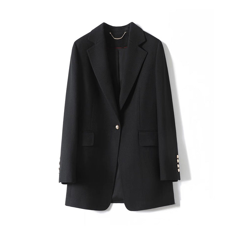 Blazer ajusté à simple boutonnage pour femmes Chic und Stil