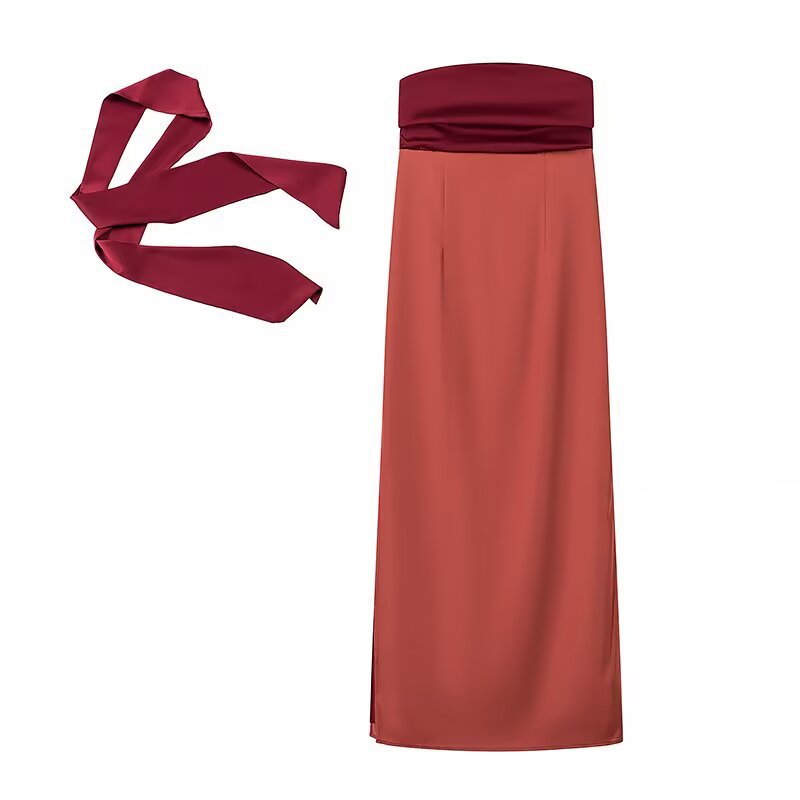 Robe maxi pour femmes avec un décolleté taille élégant et un design fluide Chic und Stil