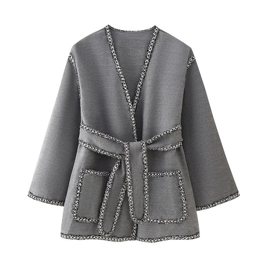 Cardigan décontracté pour femmes avec poches pratiques et lacets élégants Chic und Stil