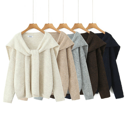 Pull en maille tendance pour femmes avec col large et coupe décontractée Chic und Stil