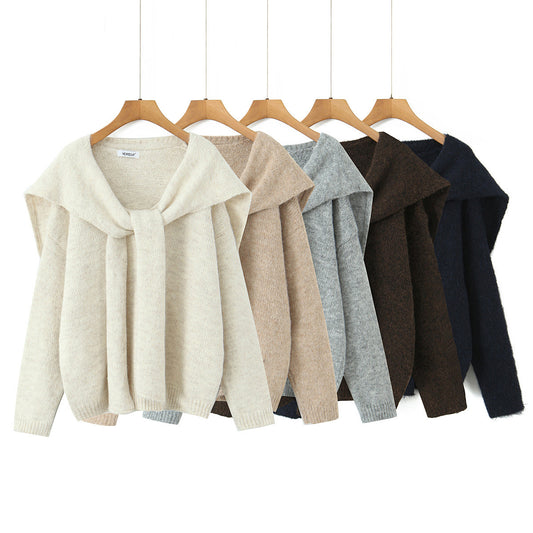 Pull en maille tendance pour femmes avec col large et coupe décontractée Chic und Stil