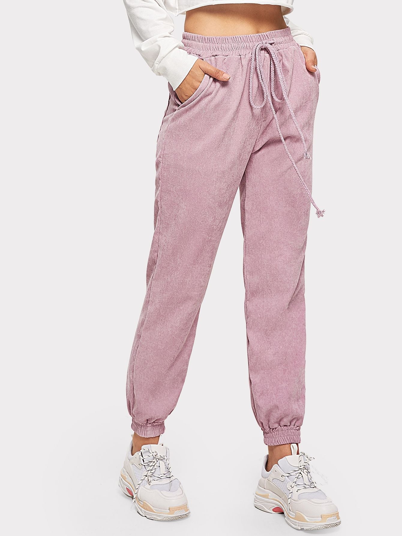 Pantalon de loisirs confortable pour femmes avec taille élastique et poches pratiques Chic und Stil