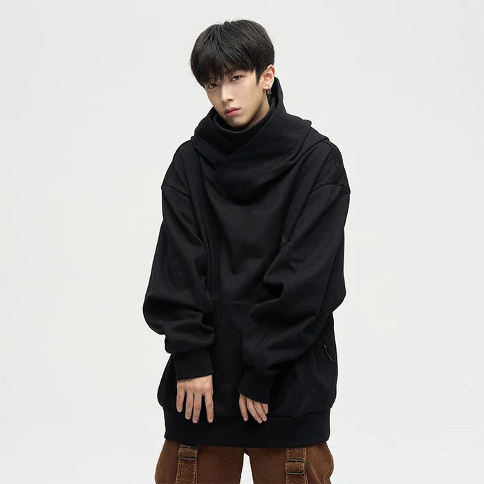 Femmes Pull à capuche oversized décontracté avec col montant Chic und Stil