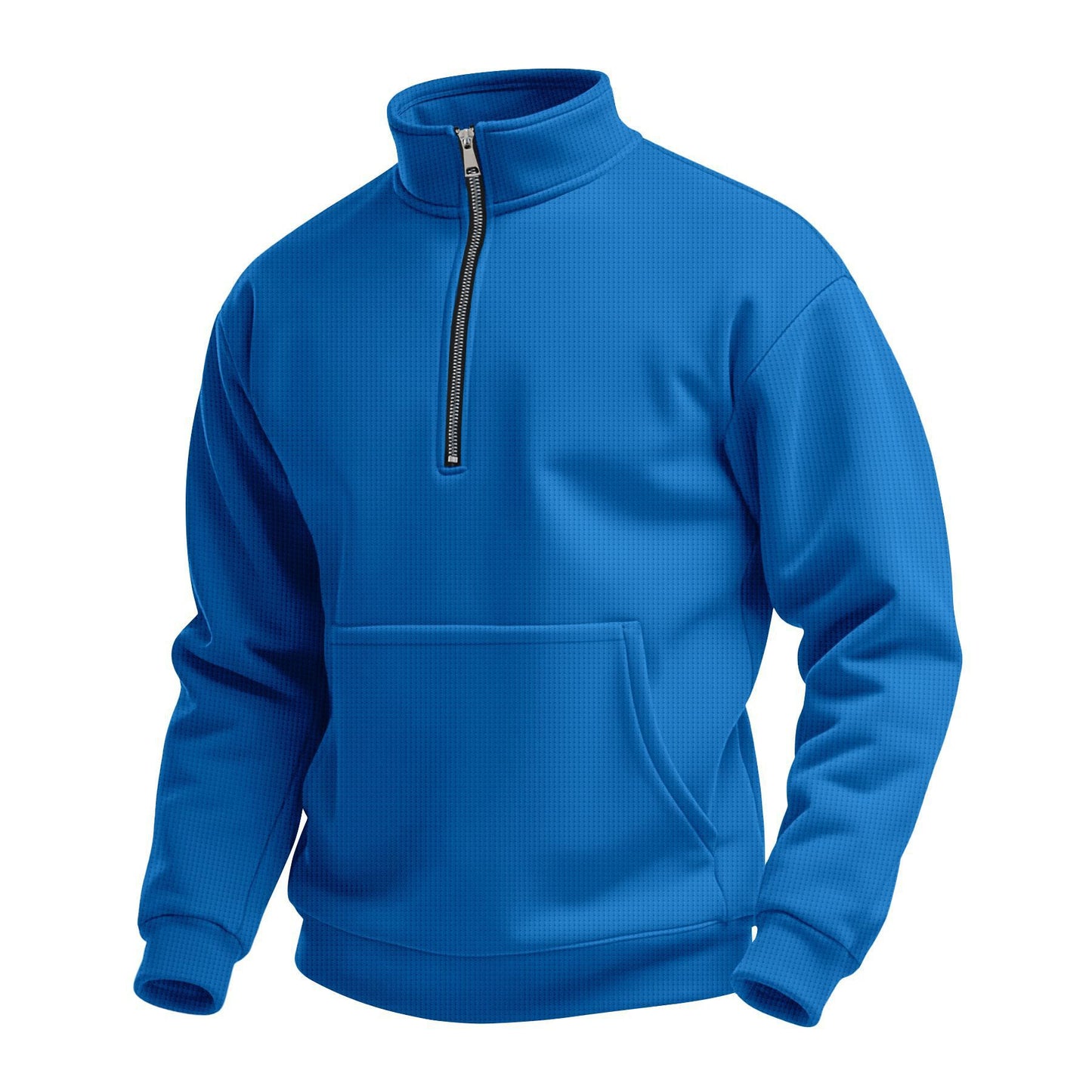 Fleece pullover for men with high collar and practical kangaroo pocket Chic and Style