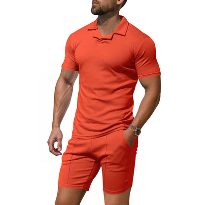 Ensemble sportif pour hommes à manches courtes avec coupe confortable et shorts élastiques Chic und Stil