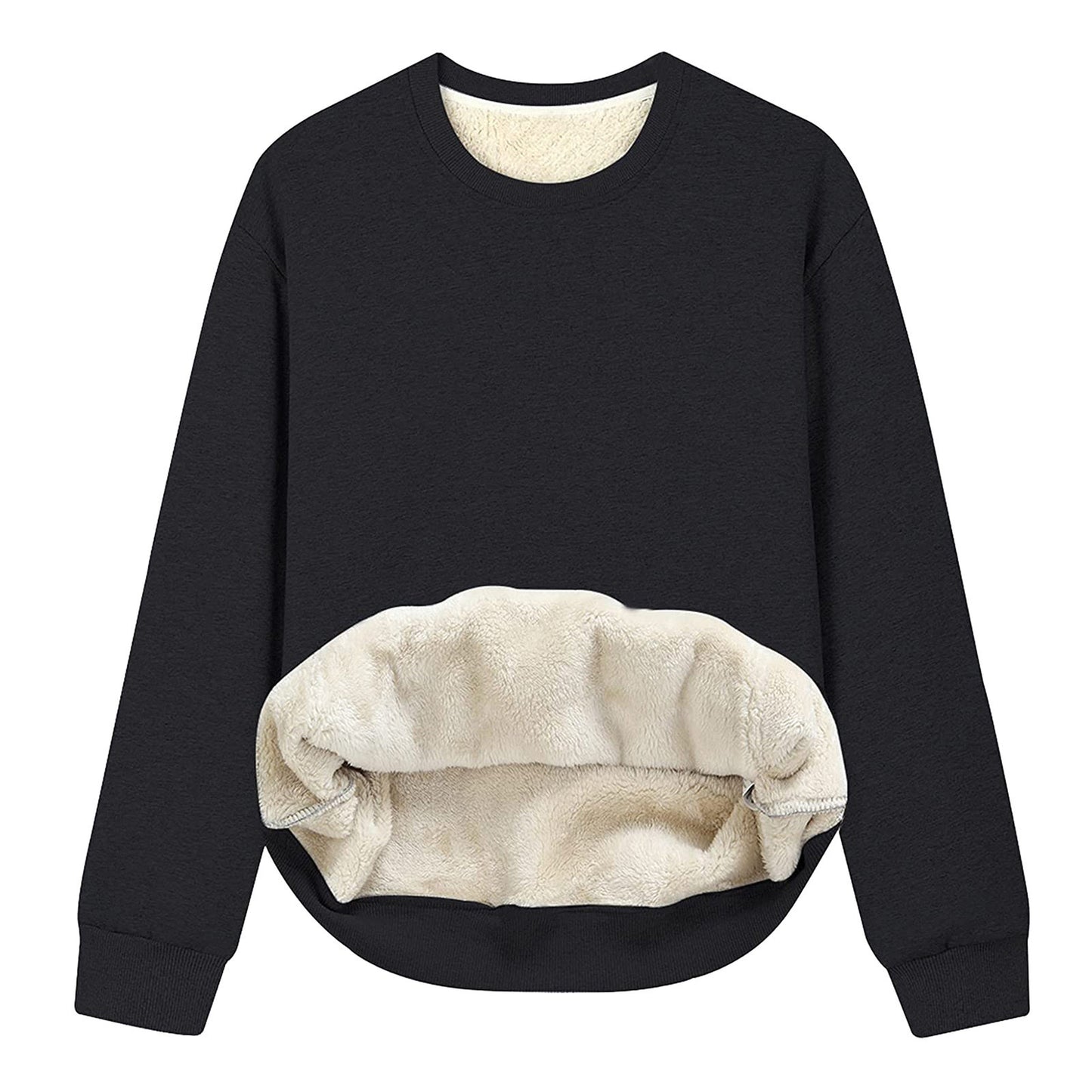 Ladies Oversized Cozy Pullover with Fleece Lining Chic and Style