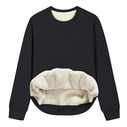 Ladies Oversized Cozy Pullover with Fleece Lining Chic and Style