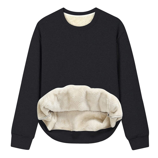 Ladies Oversized Cozy Pullover with Fleece Lining Chic and Style