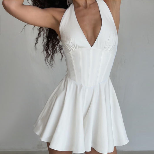 Robe mini A-ligne à décolleté halter Chic und Stil