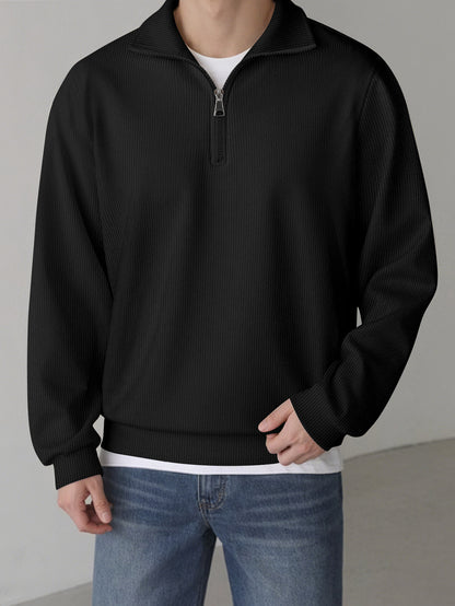 Casual pullover for men with half zipper Chic and Style