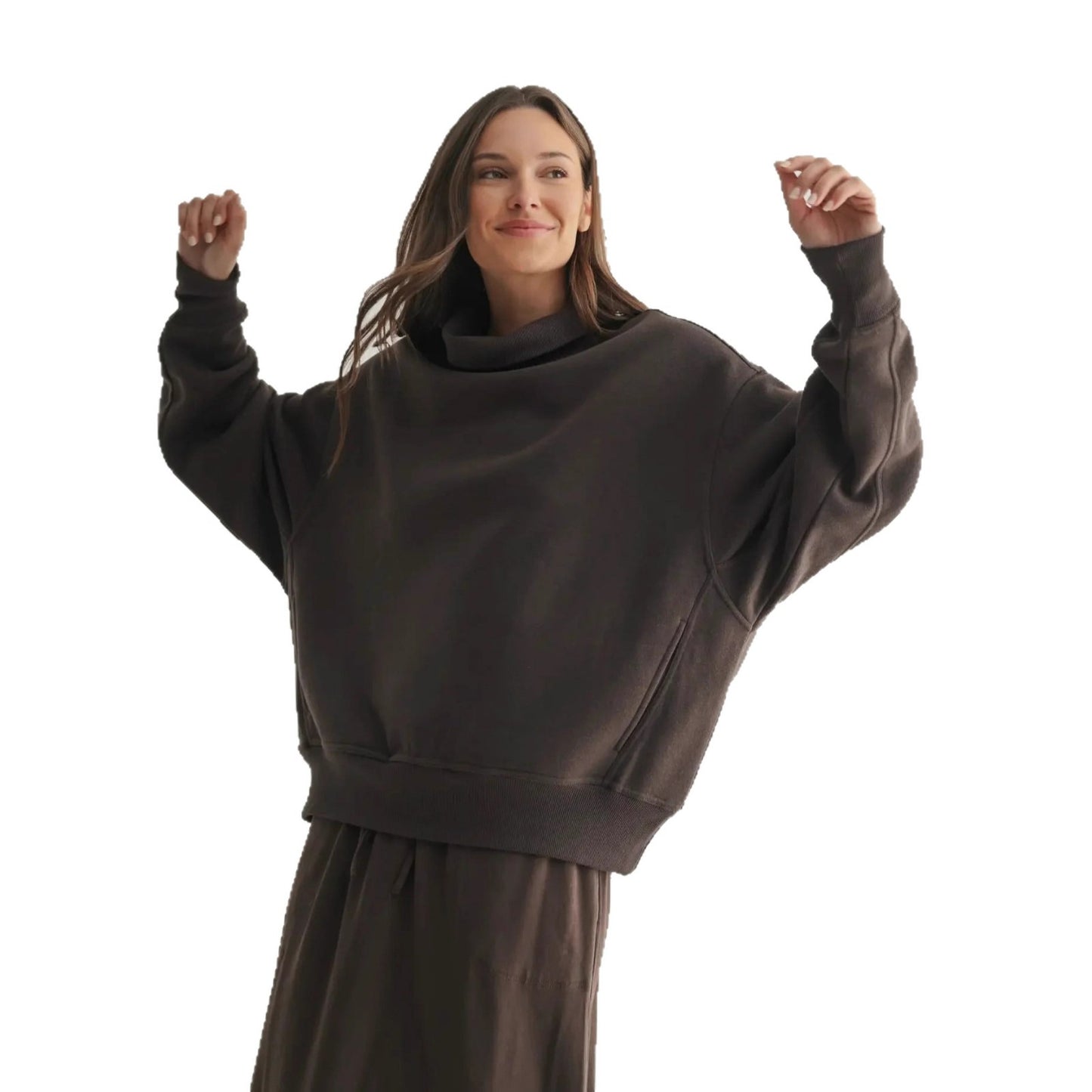 Pull oversized pour femmes avec col montant et coupe décontractée Chic und Stil