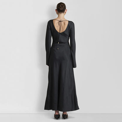 Robe maxi femme avec imprimé floral et manches longues Chic und Stil