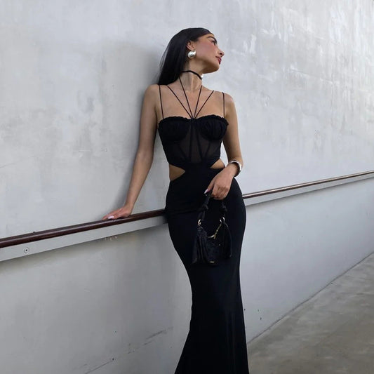 Robe de soirée sans dos Cut-Out pour femmes Chic und Stil