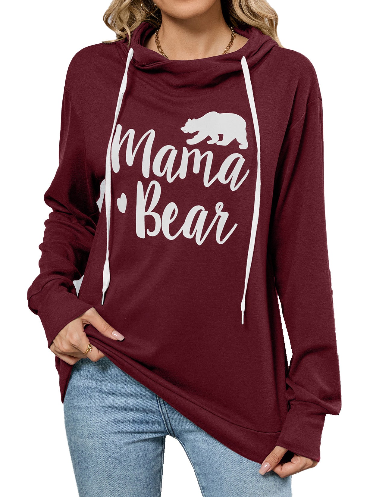Pull à capuche décontracté pour femmes avec design estampillé Chic und Stil