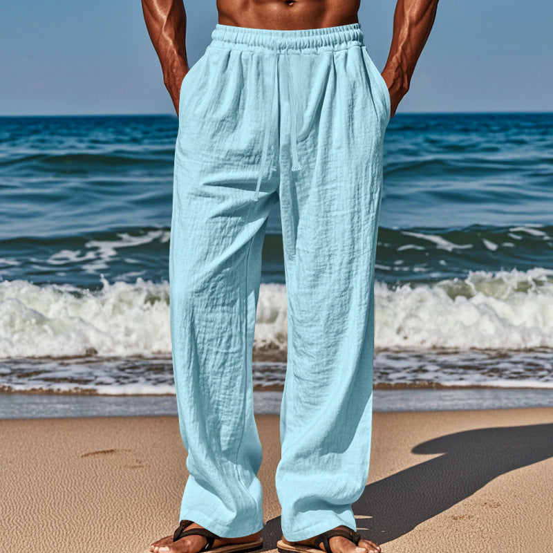 Lightweight beach pants for men with elastic waistband and practical pockets Chic and Style