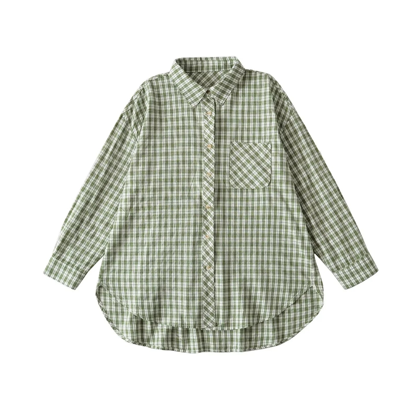 Chemise à carreaux pour femmes avec coupe tendance et poche poitrine Chic und Stil