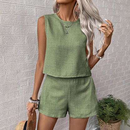 Dames ensemble d'été décontracté en matériau léger Chic und Stil