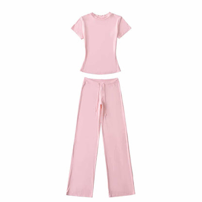 Chic and Style casual wide jersey pants for women