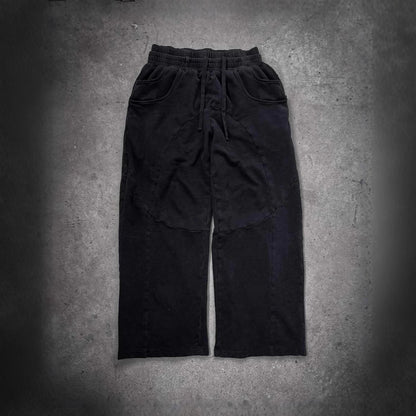 Pantalons en tissu décontractés pour femmes avec taille élastique et poches latérales volumineuses Chic & Stil