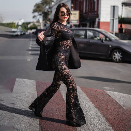 Dames Élégant Ensemble en Dentelle Chic und Stil