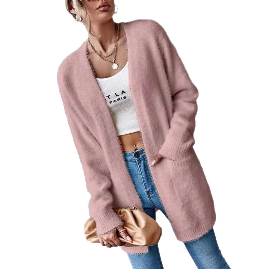 Dames cardigan ouvert moelleux en matériau doux Chic und Stil