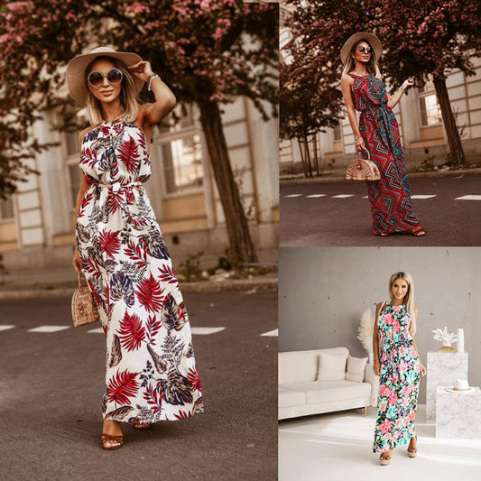 Robe Maxi Imprimé Floral Chic und Stil