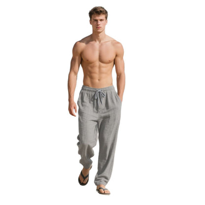 Casual pants for men with elastic waistband and practical pockets Chic and Style
