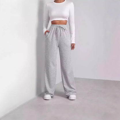 Casual wide pants for women with elastic waistband Chic and Style