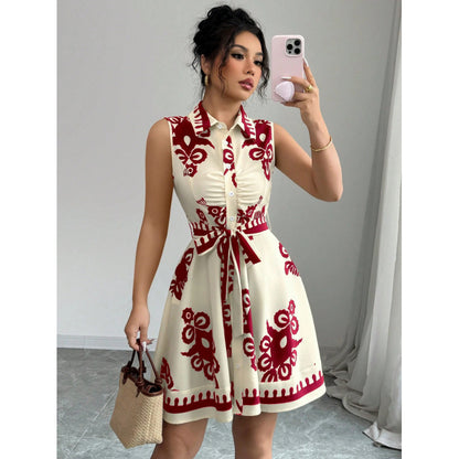 Robe chemise pour femmes avec ceinture à nouer Chic und Stil
