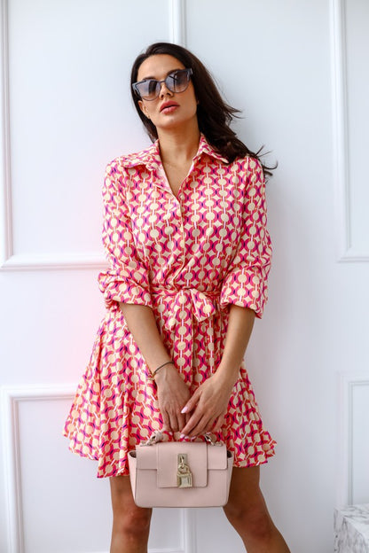 Robes chemises à ligne A pour femmes avec détail de ceinture Chic und Stil
