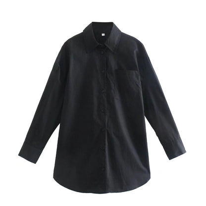 Blouse à manches longues pour femmes avec une coupe élégante et un tissu en coton de haute qualité Chic und Stil
