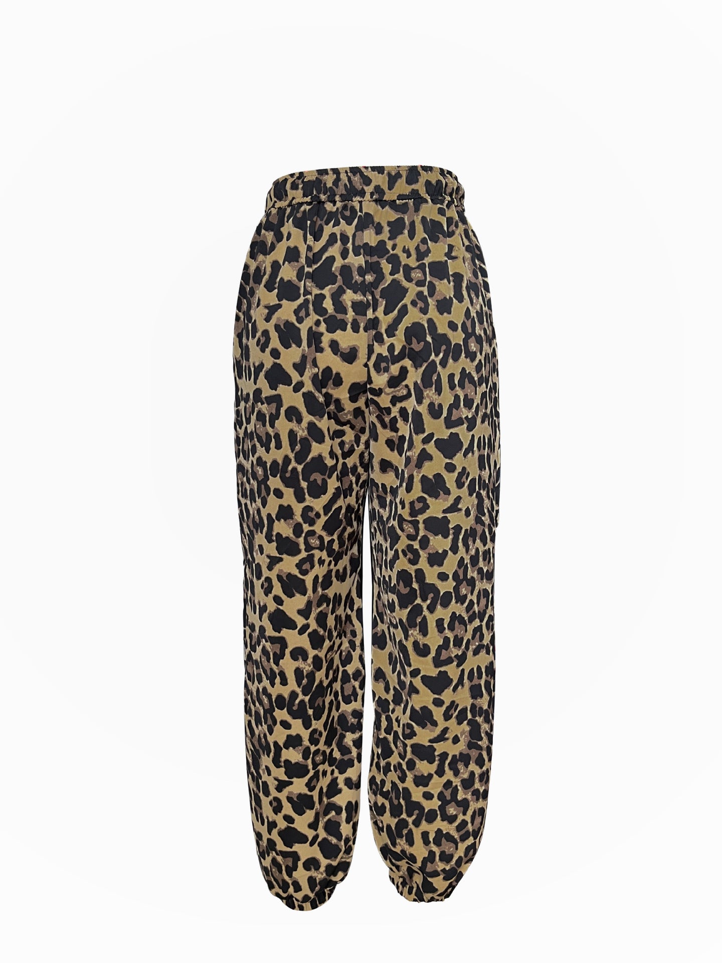 Casual leopard print pants for women with elastic waistband Chic und Stil