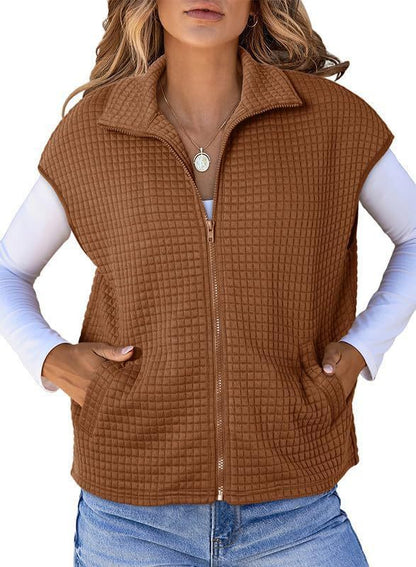 Dames gilet matelassé avec poches pratiques Chic und Stil