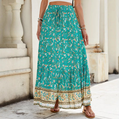 Jupe maxi bohémienne à imprimé floral Chic und Stil