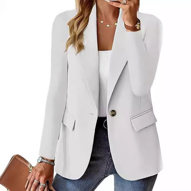 Dames Élégant Blazer d'Affaires avec Structure Chic und Stil