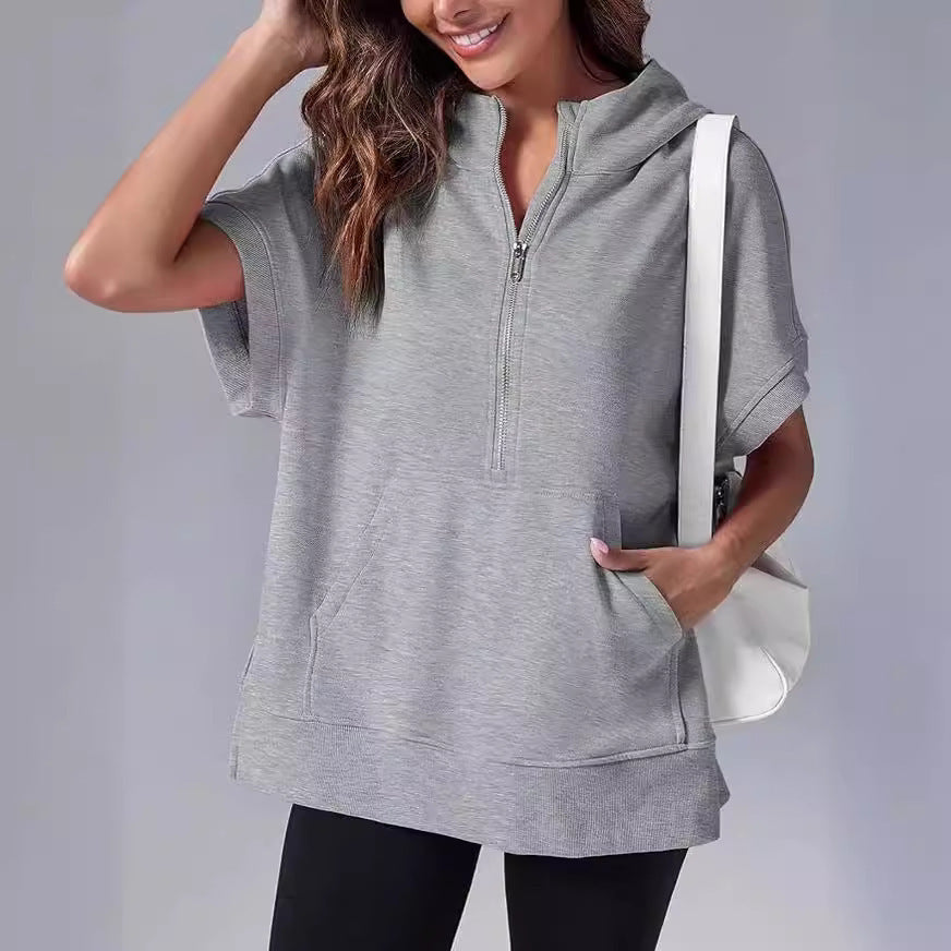 Pull à capuche décontracté pour femmes avec fermeture éclair Chic und Stil