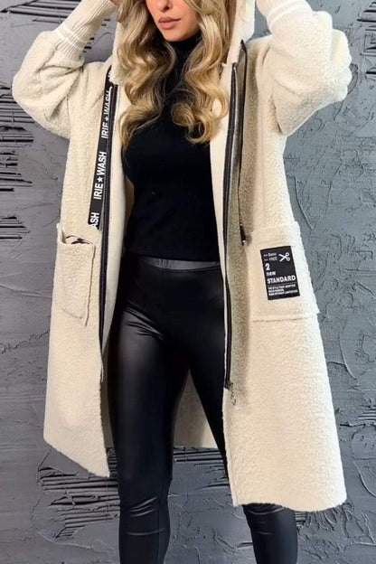 Dames Douillette Veste d'Hiver Oversize avec Capuche Chic und Stil