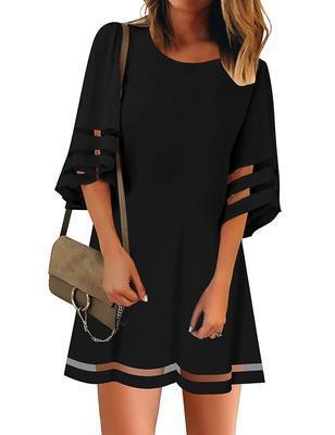 Robe à manches courtes pour femmes avec des découpes à la mode Chic und Stil