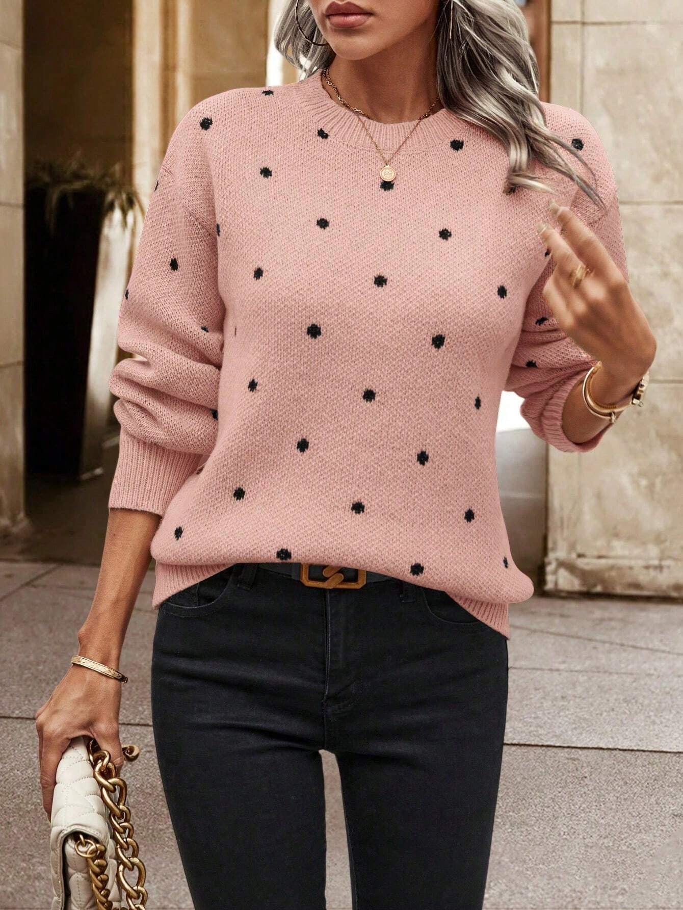 Pull femme avec design de points texturé Chic und Stil