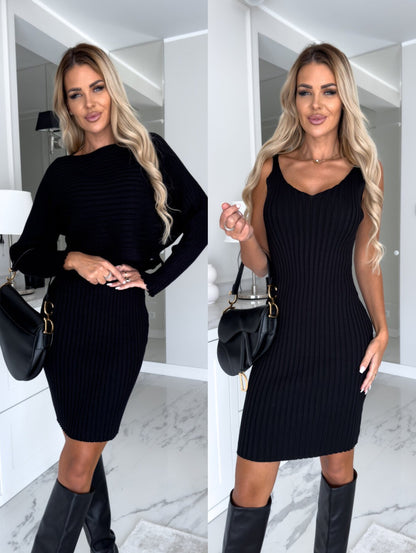 Robe Bodycon en Tricot Côtelé pour Femme Chic und Stil