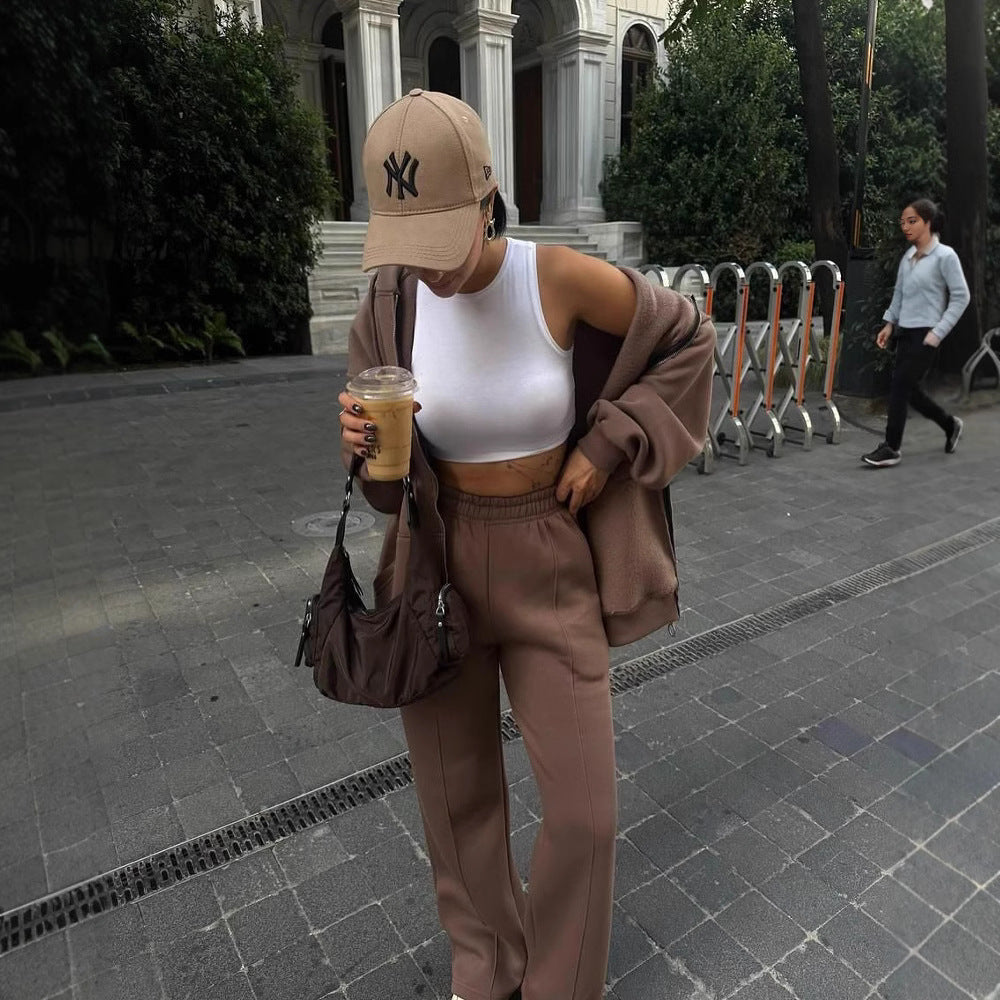 Dames costume de fitness doux taille haute Chic und Stil