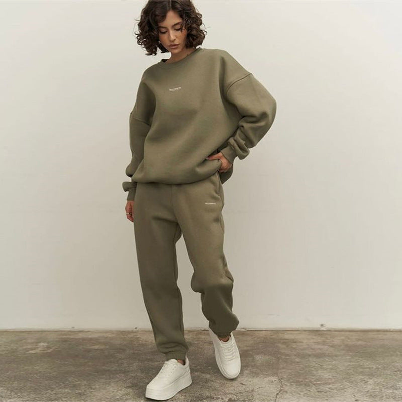 Dames décontracté ensemble de sweat à capuche surdimensionné avec cordon et manches longues Chic und Stil