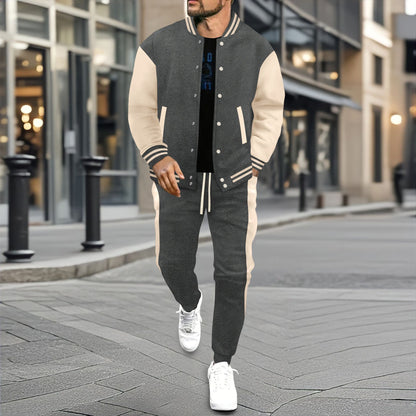 Elegant leisure set for men with a modern bomber jacket design and comfortable jogger pants Chic und Stil