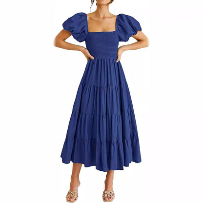 Robe maxi femme avec des manches légèrement volumineuses Chic und Stil