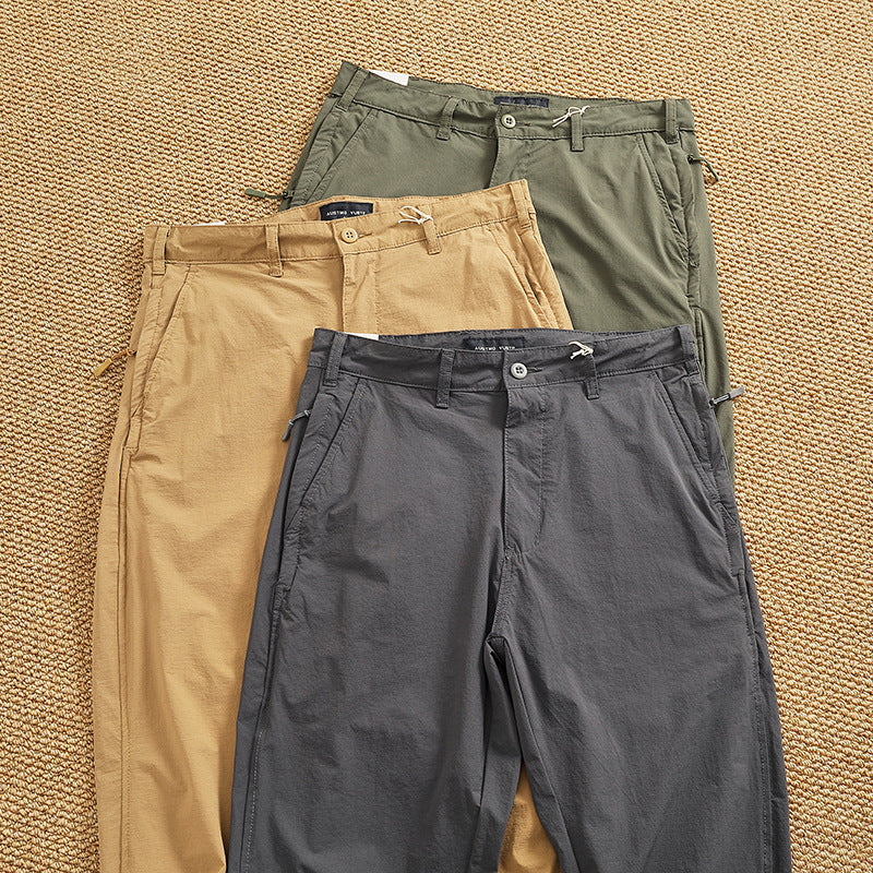 Men's chino pants with elastic waistband and practical side pockets Chic and Style