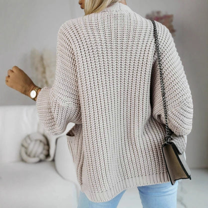 Veste en tricot décontractée pour dames avec grandes poches et coupe ample Chic und Stil