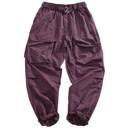 Women’s cargo pants with elastic waist and multifunctional pockets Chic and Style